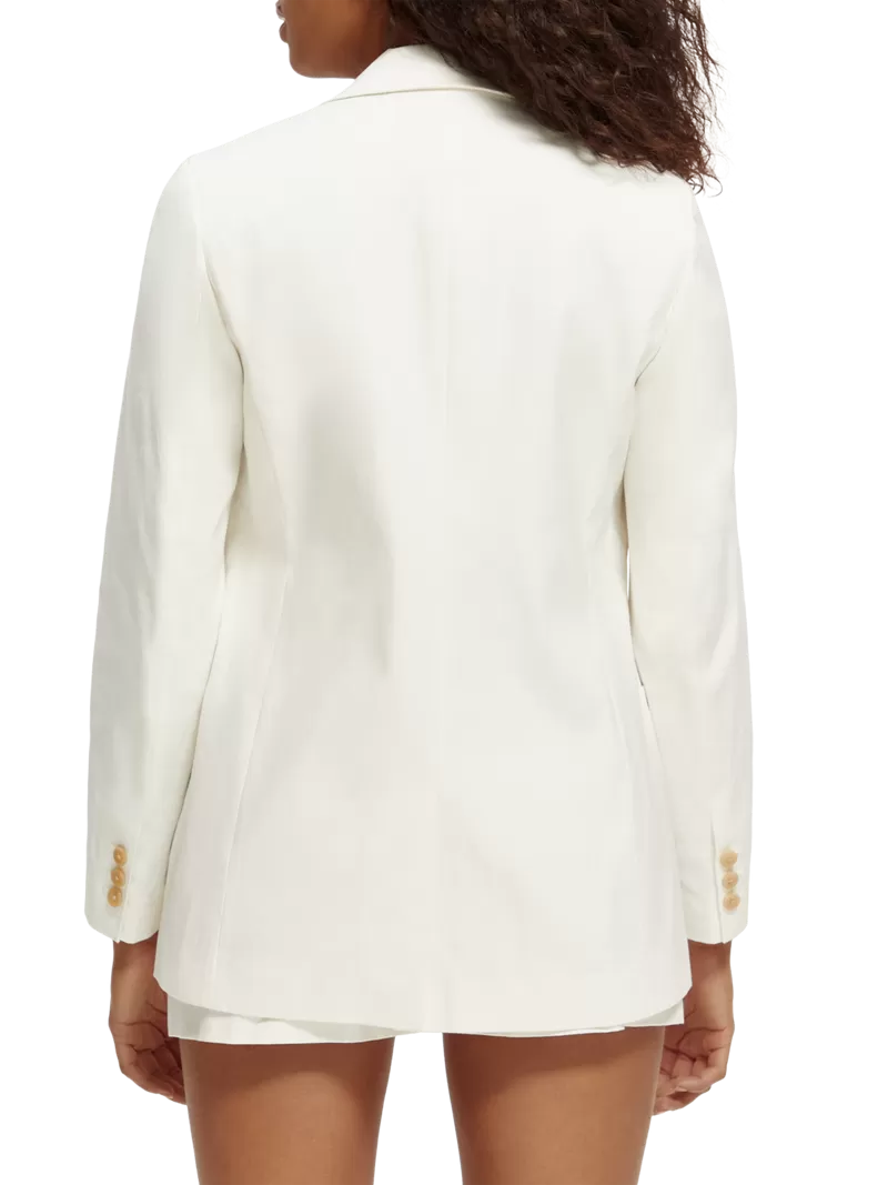 Single Breasted Blazer - White