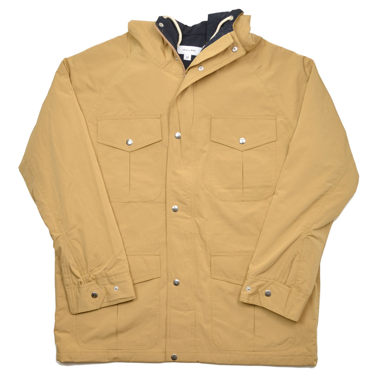 Soulland - Reid Parka Coat with Hood and Teflon Coating - Beige