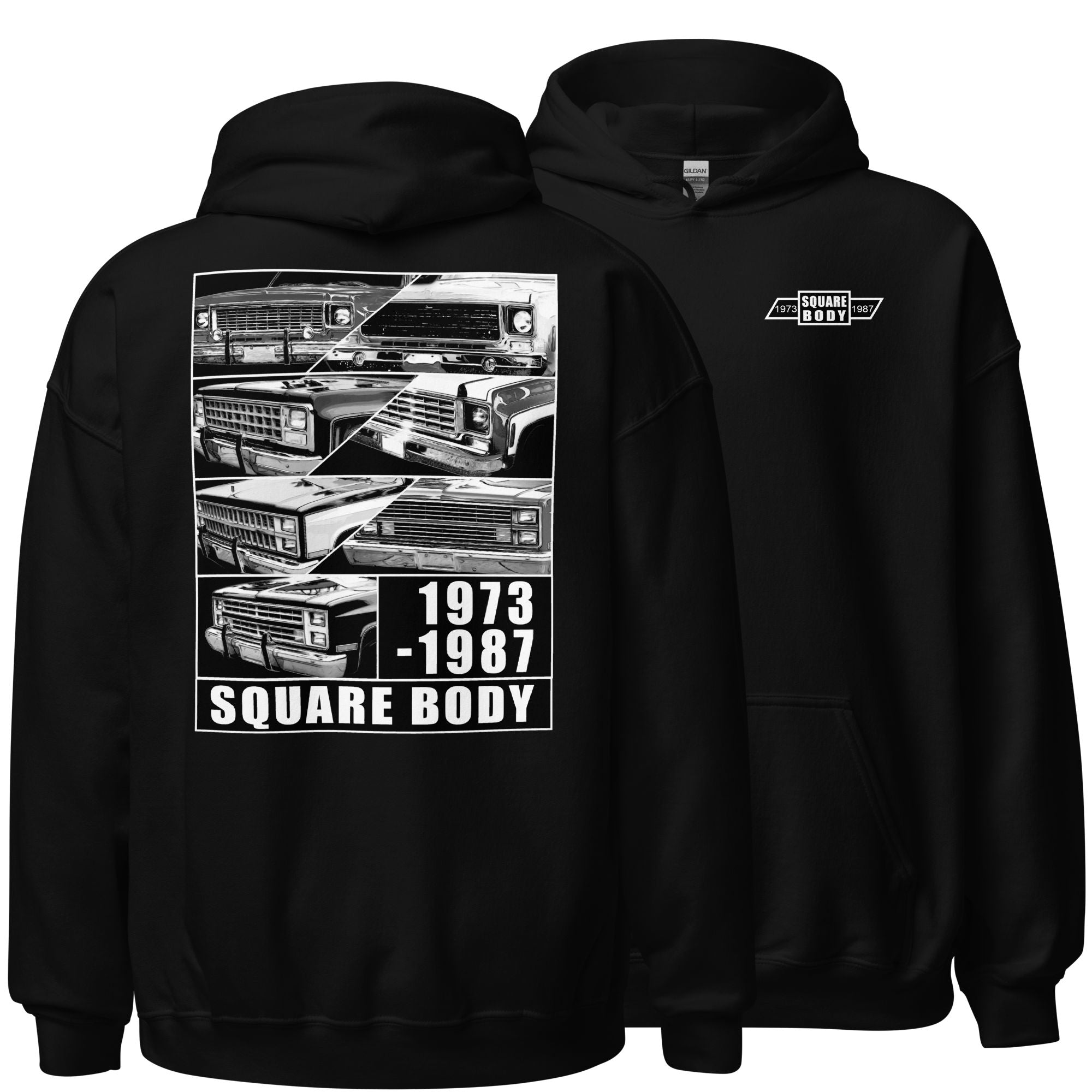 Square Body Hoodie With 1973-1987 Truck Grilles Hoodie, Squarebody Truck Sweatshirt