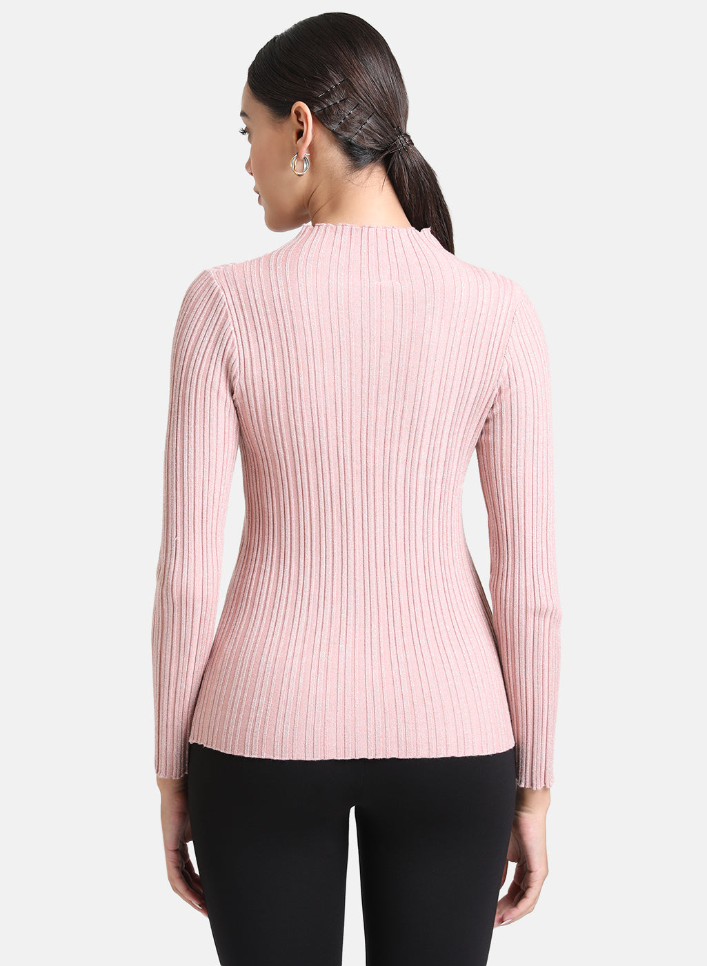 Stripe Textured Pullover With Lurex