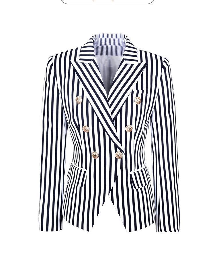 Striped Blazer Women - Casual - Striped-Pinstriped