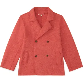 The Sunday Collective Alpaca Wool Double-Breasted Blazer Coat, Heathered Coral