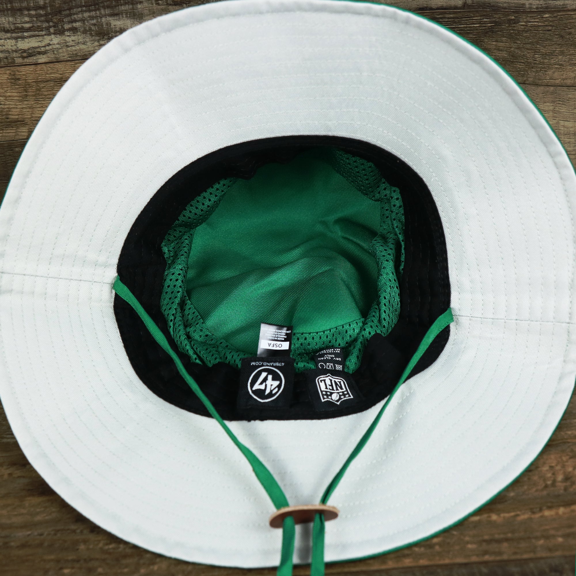 Throwback Philadelphia Eagles 1987 White Eagles Logo Panama Pail Bucket Hat | Kelly Green Bucket Hat