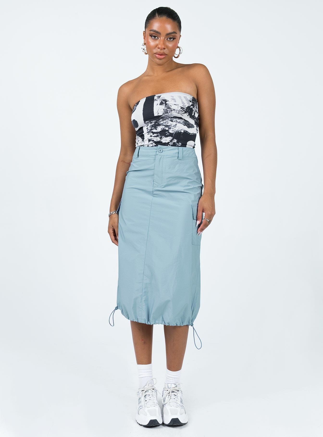 Tinba Midi Skirt Grey