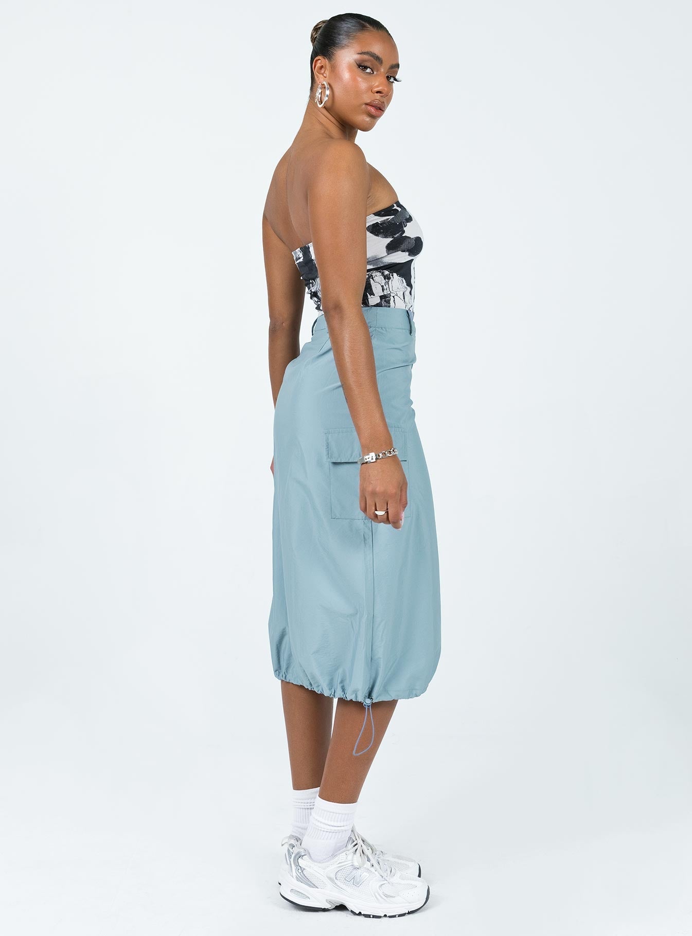 Tinba Midi Skirt Grey