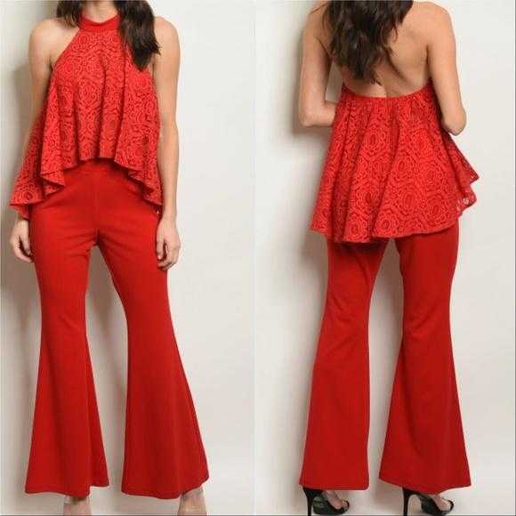 Top & Pants Chic Red Set