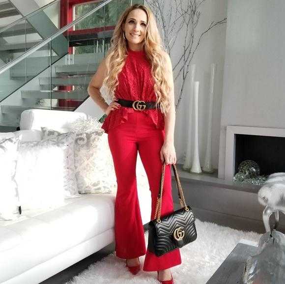 Top & Pants Chic Red Set