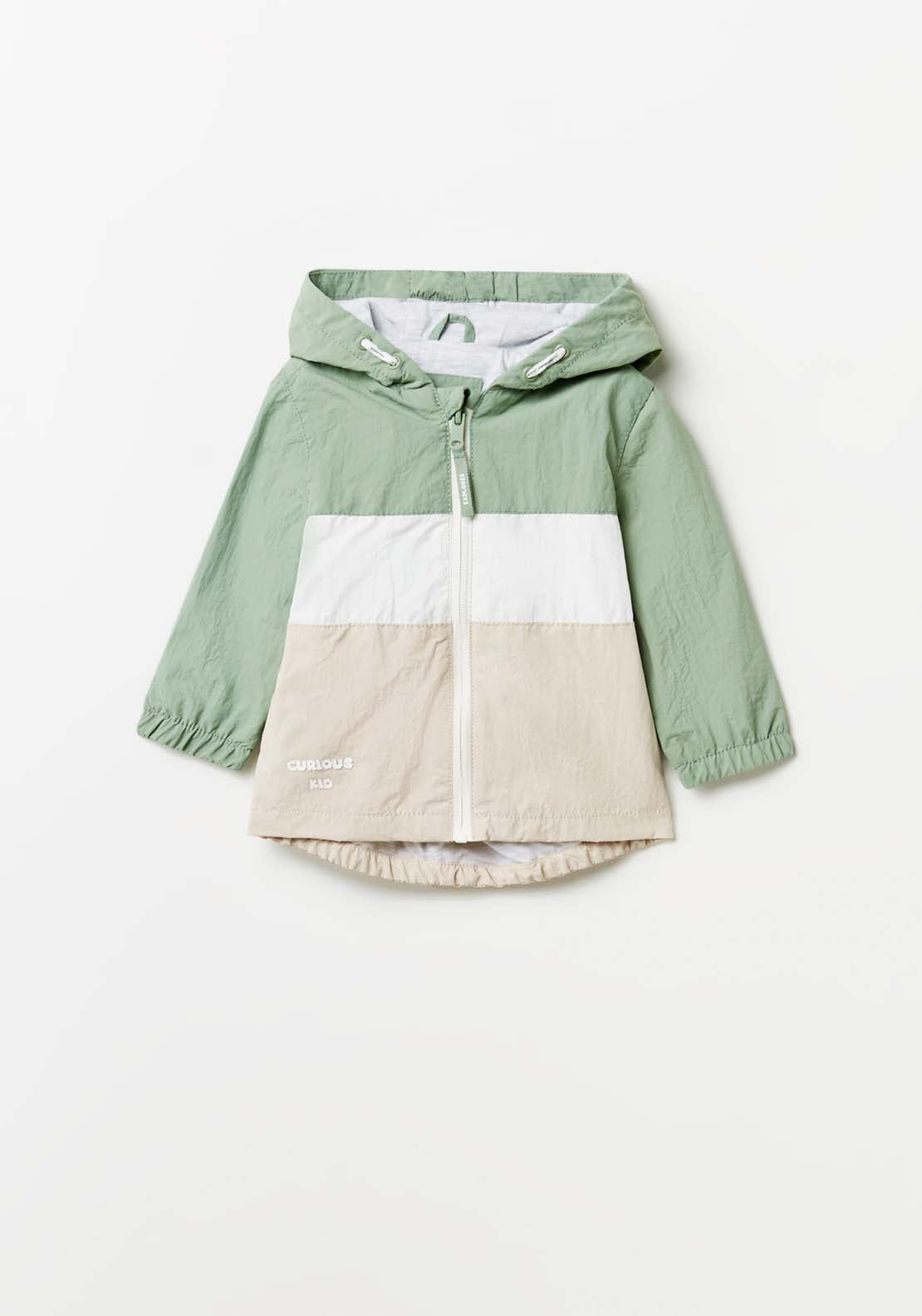 Tricolour Windbreaker - Green