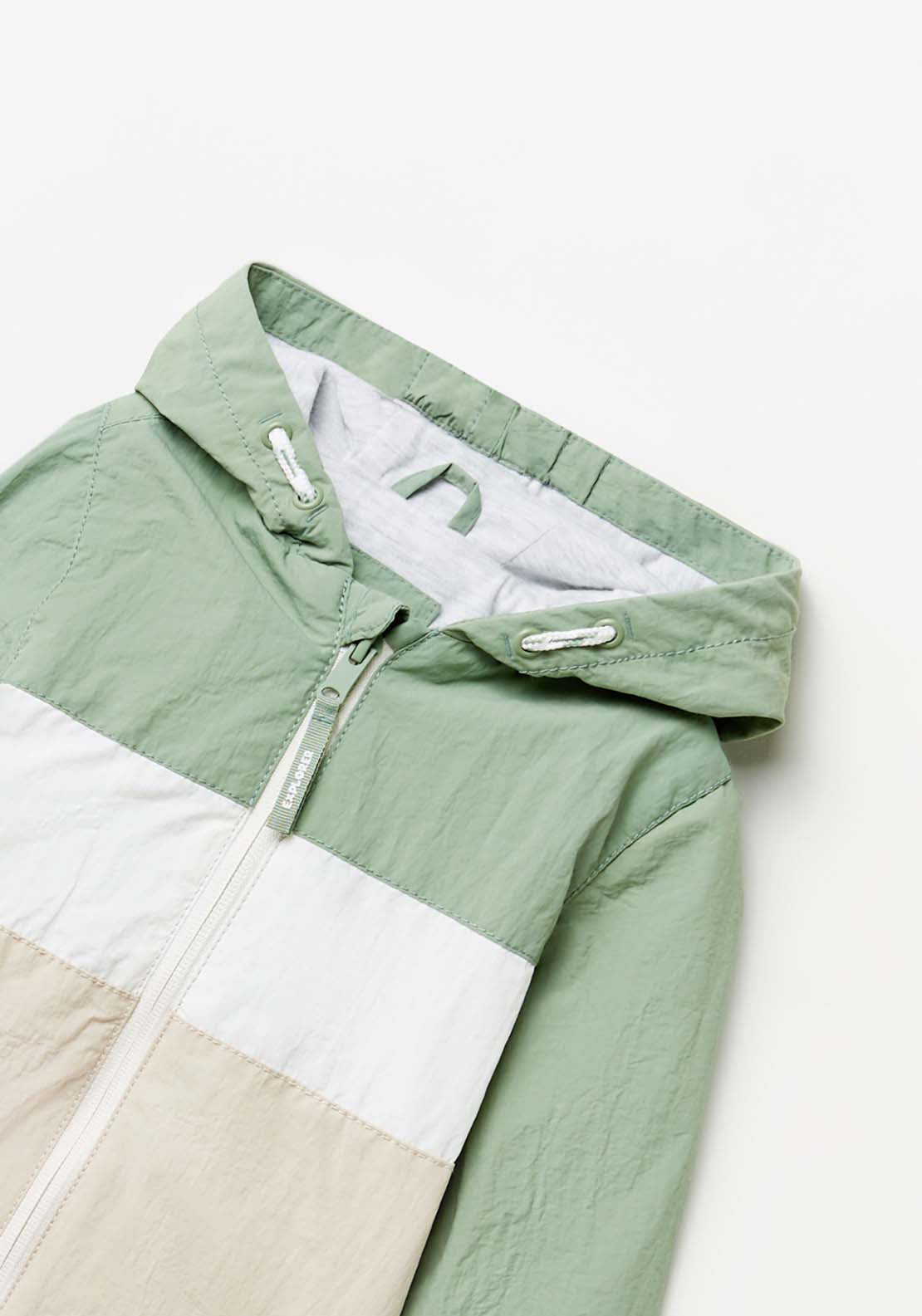 Tricolour Windbreaker - Green