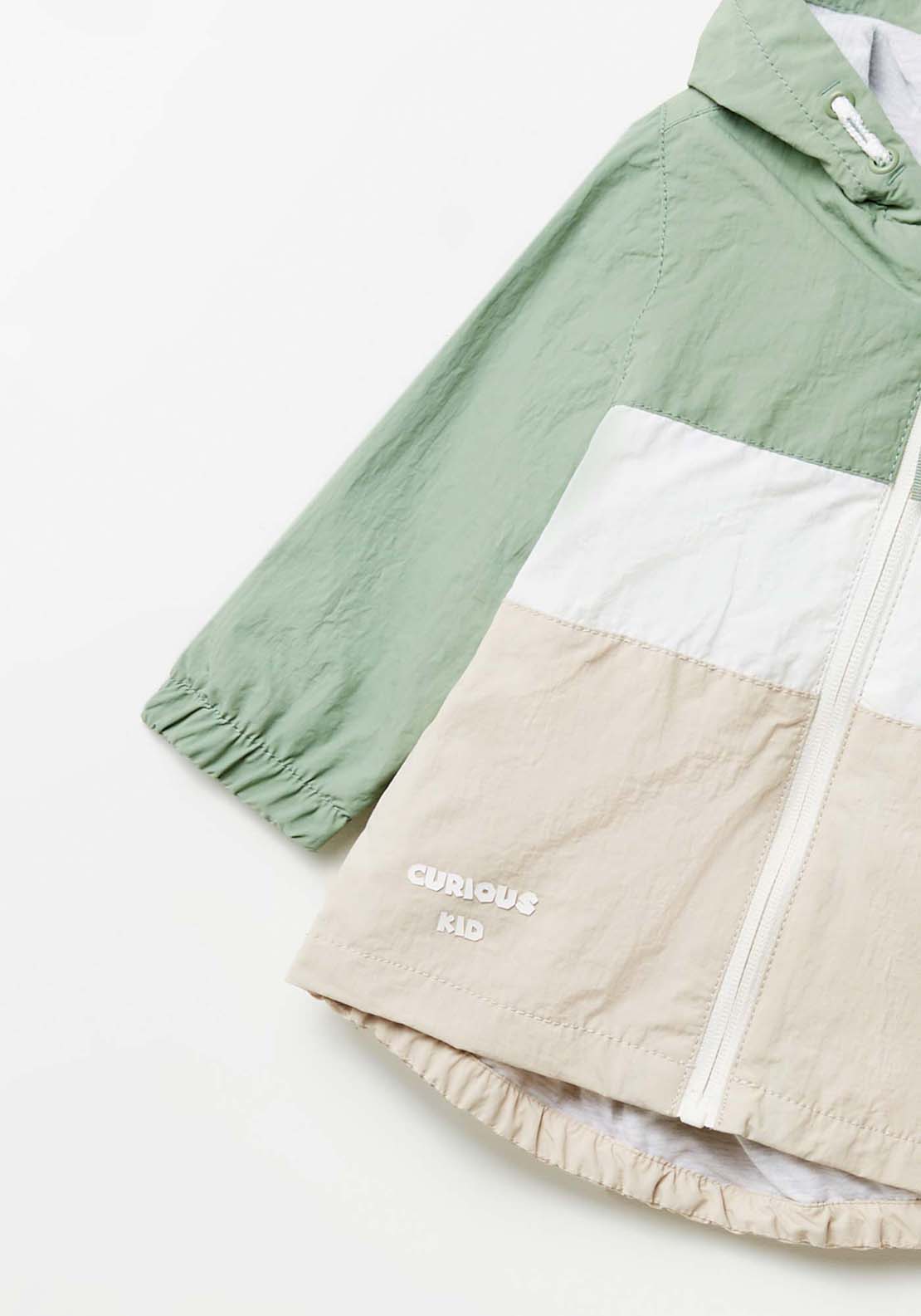 Tricolour Windbreaker - Green