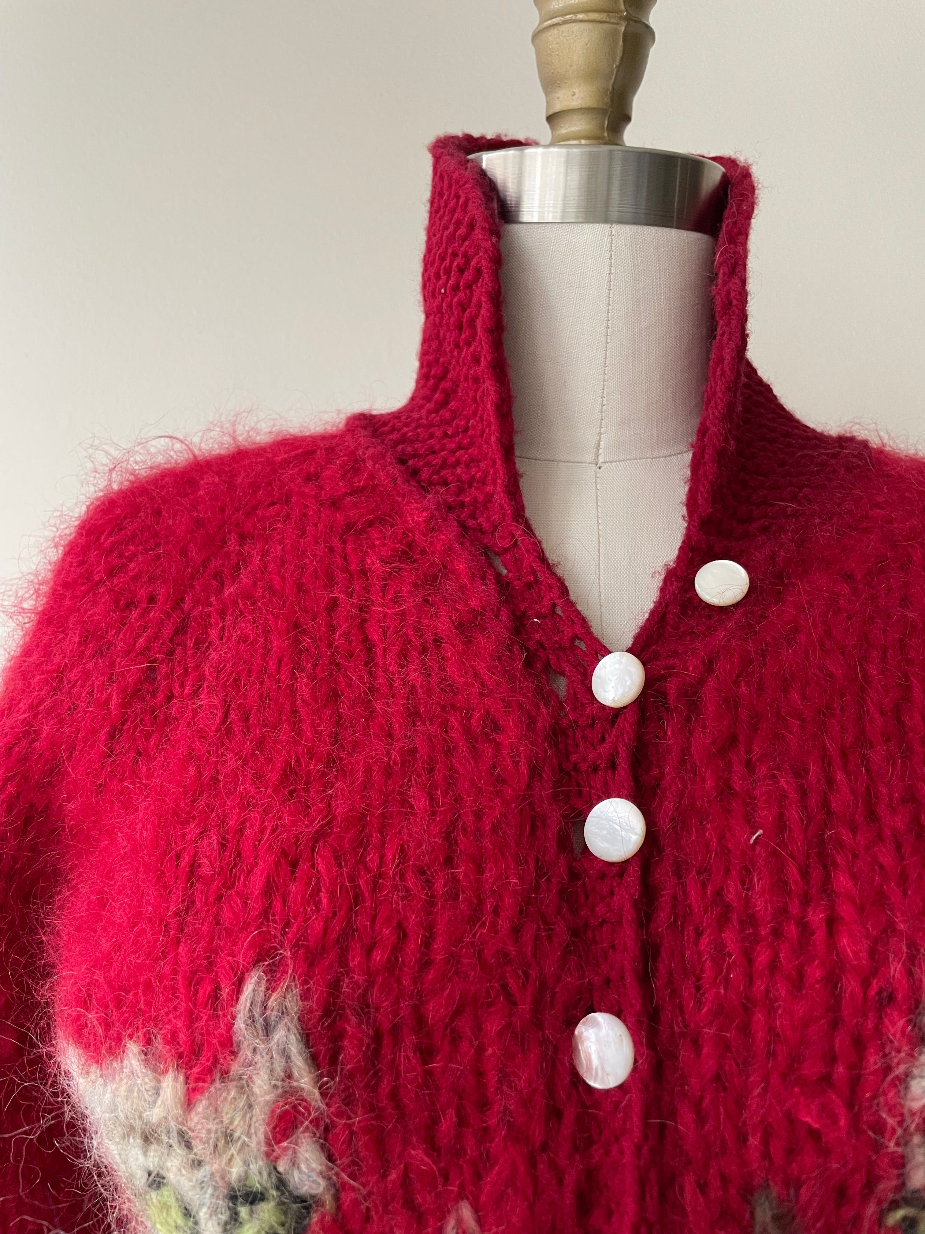 Twin Kitties Mohair Cardigan | 1950s