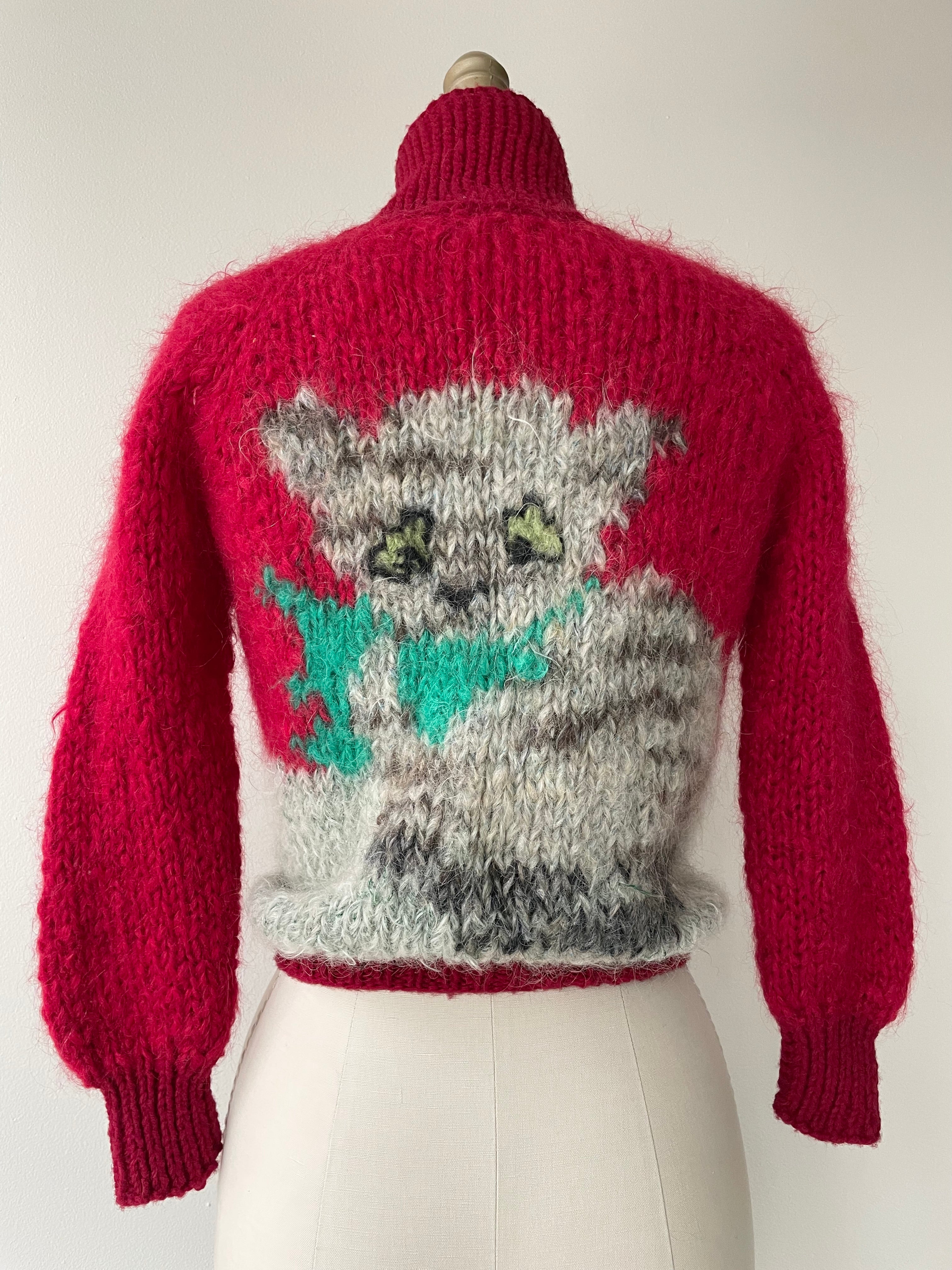 Twin Kitties Mohair Cardigan | 1950s