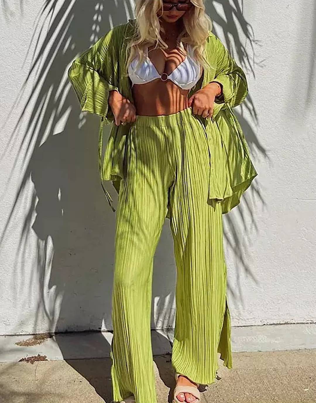 Two Piece Oversized Shirt Pants Set