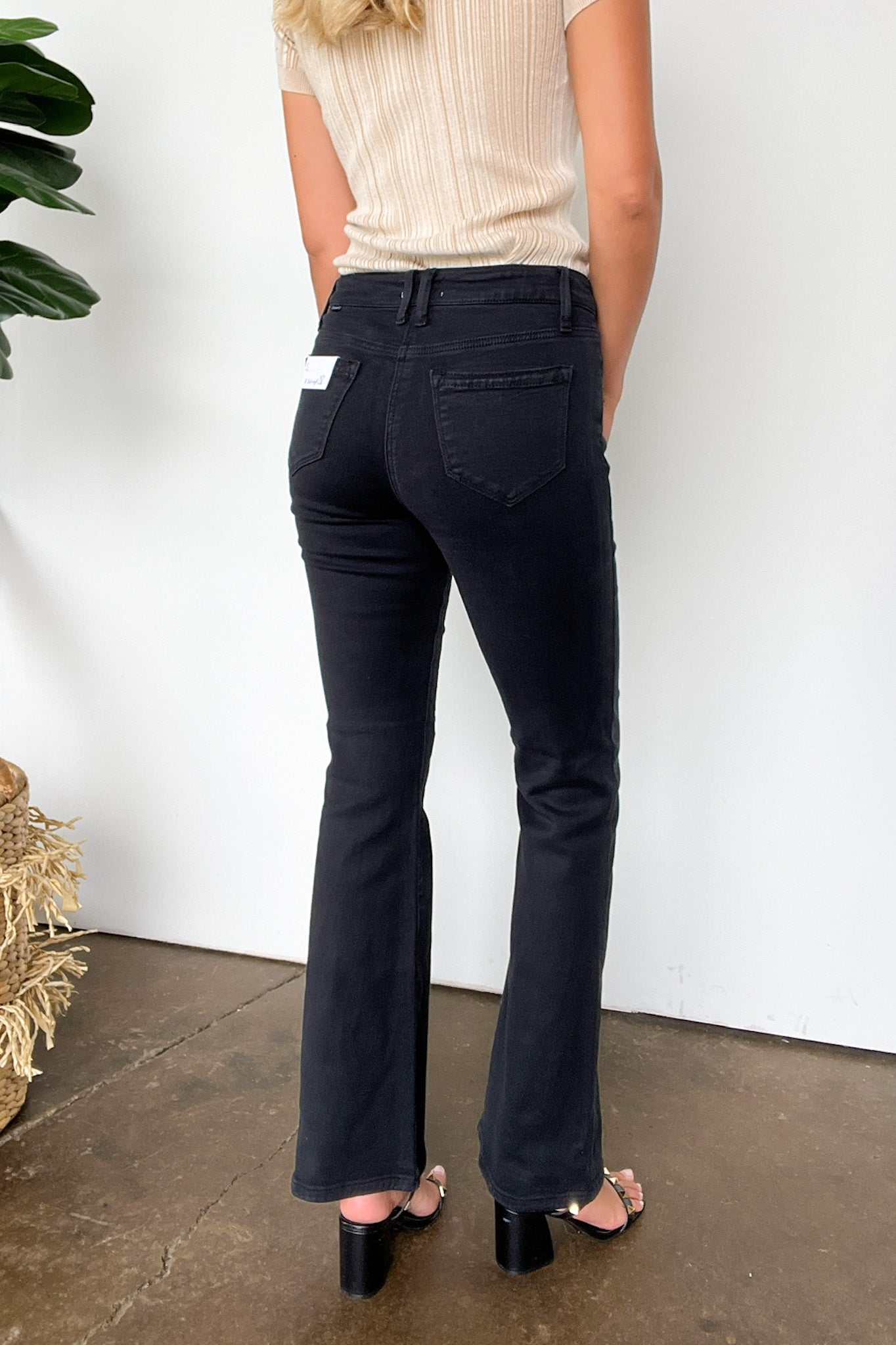 Viviane Mid Rise Skinny Bootcut Jeans