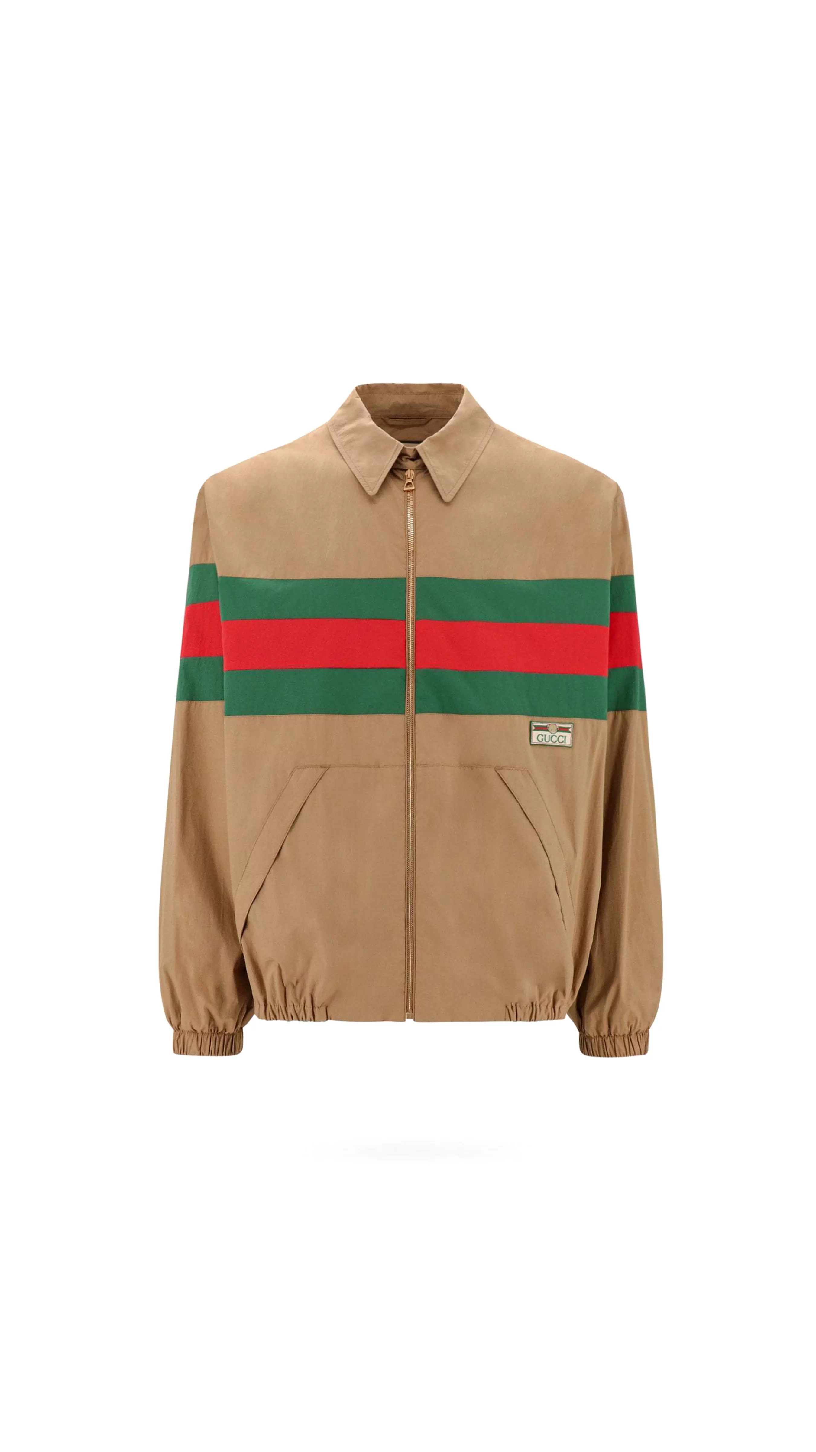 Windbreaker with Webbing - Camel