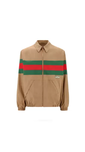 Windbreaker with Webbing - Camel