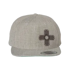 Zia Leather Patch Flatbill Hat